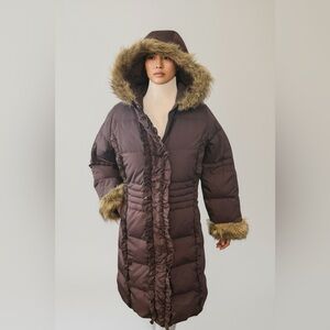 Rothschild Chocolate Fur-Trimmed‎ Puffer Jacket